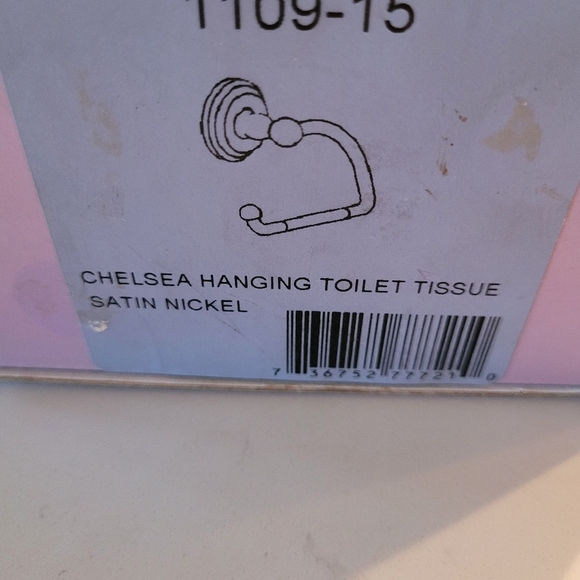 NIB Satin Nickel Solid Brass Towel holder one only - Picture 3 of 5